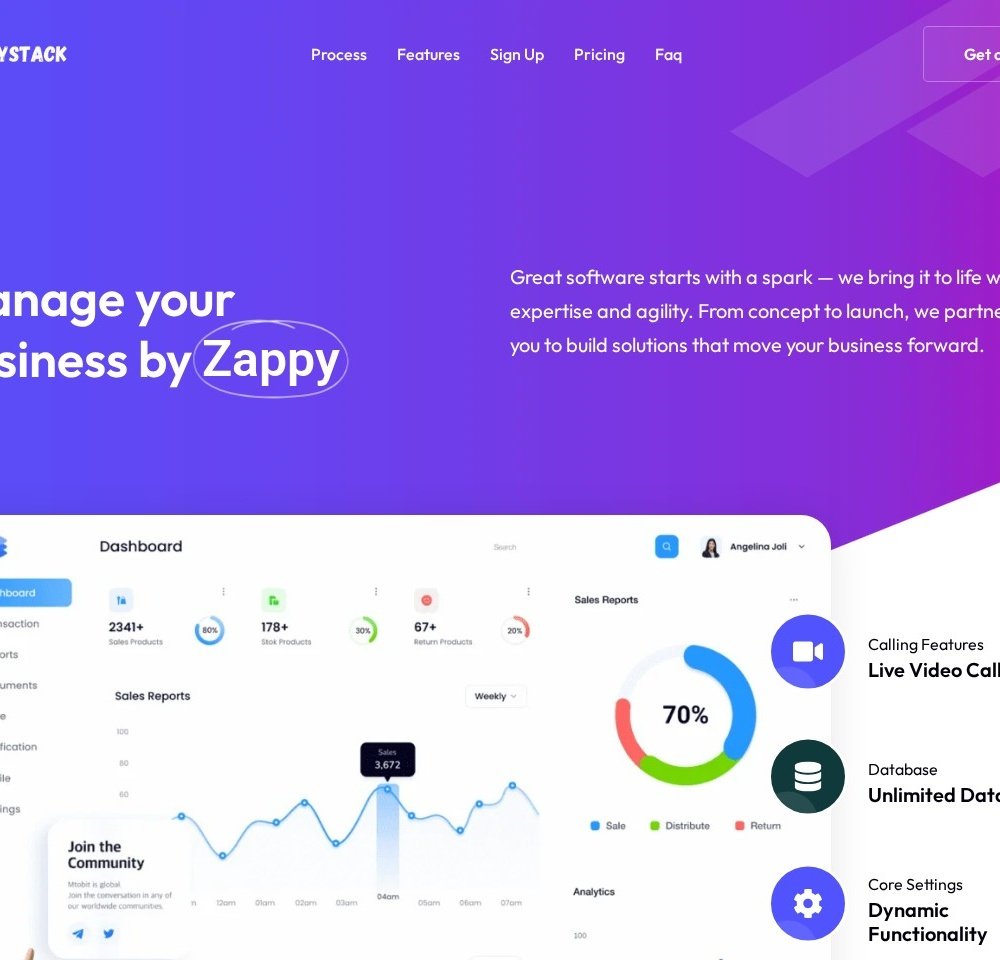 ZappyStack website screenshot